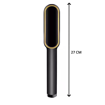 Hqt-909B Hair Straightener Used While Massaging Hair Scalps And Head.