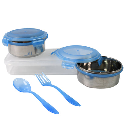 Sumolunch Box With Lunch Bag Plastic Lunch Box  Plastic Spoon Fork (2 Pc Set  With Lunch Box)