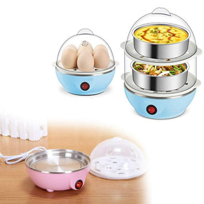 Multi-Function 2 Layer 14 Egg Cooker Boilers  Steamer