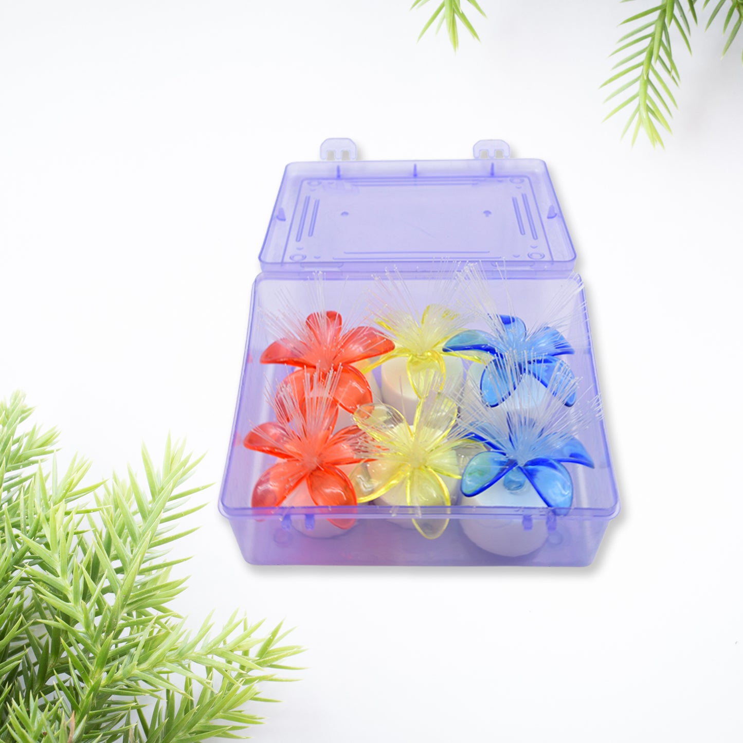 Fiber Optic Light Mini Color Change Led Table Centerpieces  Light Up Candle - Pack Of 6
