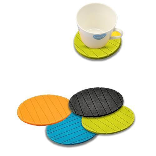 6Pcs Useful Round Shape Plain Silicone Cup Mat Coaster Drinking Tea Coffee Mug Wine Mat For Home