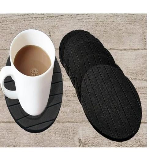 6Pcs Useful Round Shape Plain Silicone Cup Mat Coaster Drinking Tea Coffee Mug Wine Mat For Home