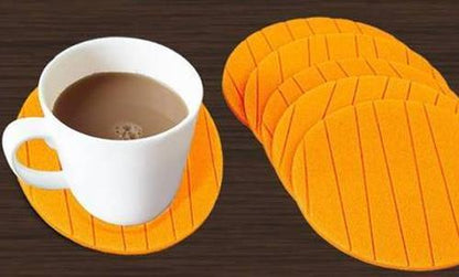 6Pcs Useful Round Shape Plain Silicone Cup Mat Coaster Drinking Tea Coffee Mug Wine Mat For Home