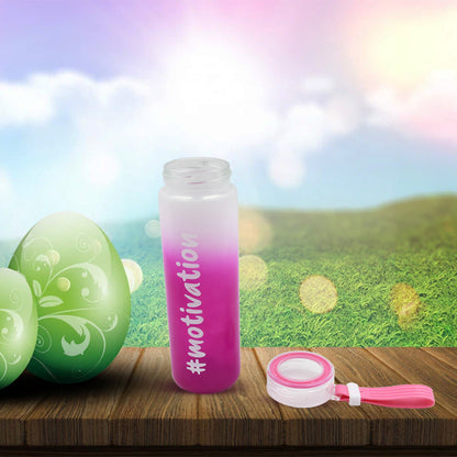 Motivational Glass Bottle Colorful Portable Water Glass Bottle With Rubber Banddaily Intake Hourly Water Bottle To Ensure You Drink Enough Water Throughout The Dayreusable Cycling Gym Workout Fitnessbottle(Approx 350 Ml)