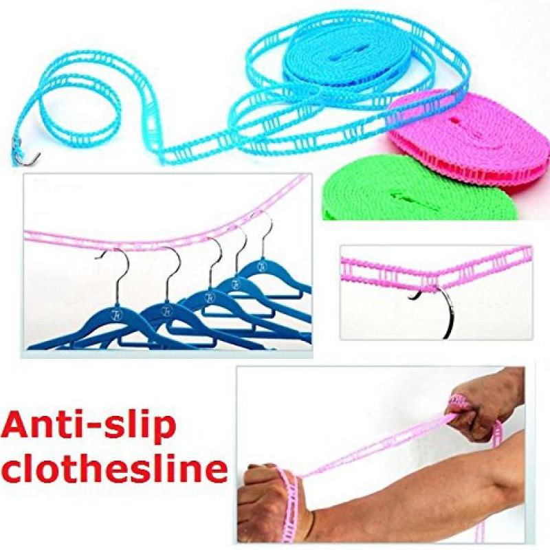 Clothesline Drying Nylon Rope With Hooks