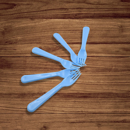 Reusable Premium Heavy Weight Plastic Forks Party Supplies One Size Plastic 5Pc Serving Fork Set For Kitchen Travel Home (5Pc)