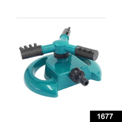 3 Arm 360 Sector Rotating Water Sprinkler Garden Pipe Hose Irrigation Yard