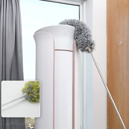 Long Handle Microfiber Duster For Cleaning Microfiber Hand Duster Washable Microfiber Cleaning Tool Extendable Dusters For Cleaning Office Car Computer Air Condition Washable Duster (62Cm)