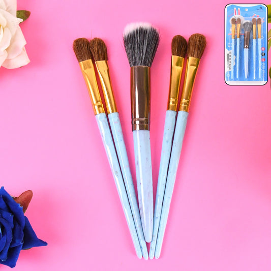 5Pcmakeup Brush Tools Kit (5 Pcs Set  Mix Color)