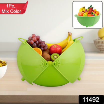 Apexsmart Basket 3In1 Multiuse Fruit And Vegetable Bowl  (1 Pc  Mix Color)