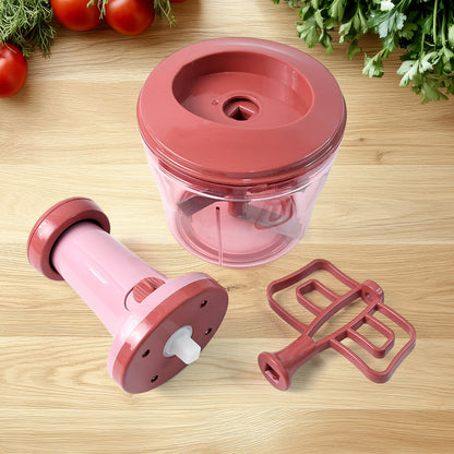 Apexquba Push Chopper With Stainless Steel Blades (1000Ml)