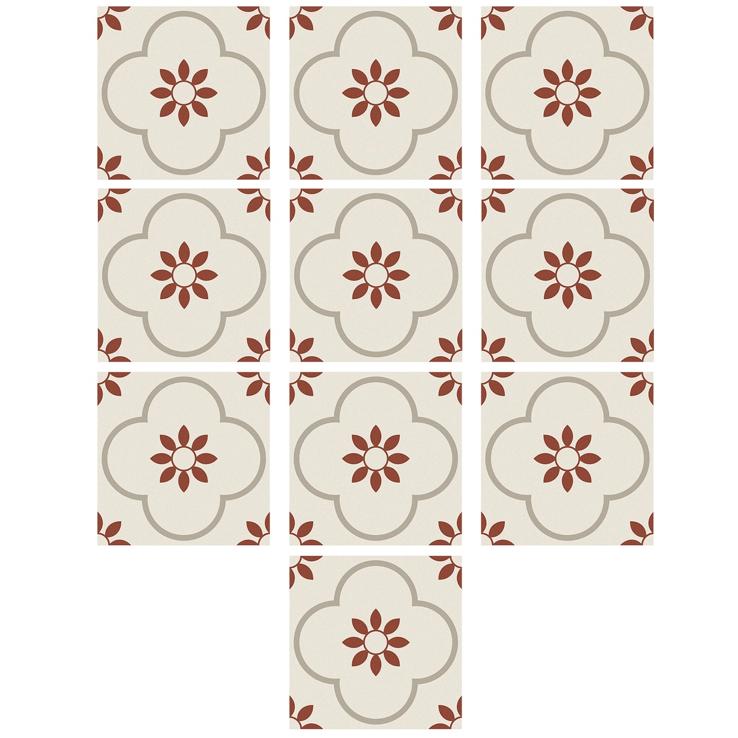 Peeland Stick Floor Tiles Kitchen  Bathroom Backsplash Sticker Detachable Waterproof Diy Tile Stickers For Wall Decoration Tiles Home Decoration (8X8 Inch  10 Pcs Set)