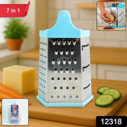 Rituheavy-Duty 7-In-1 Multipurpose Stainless Steel Hexagonal Grater