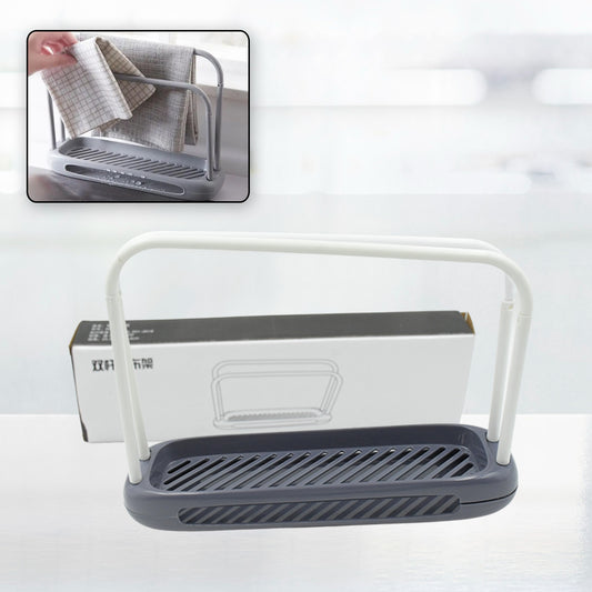 Storage Rack Kitchen Storage Holder Dish Towel Holder Dishcloth Rack Organizer Pool Dishcloth Drying Rack Sink Rag Holder Towel (1 Pc)