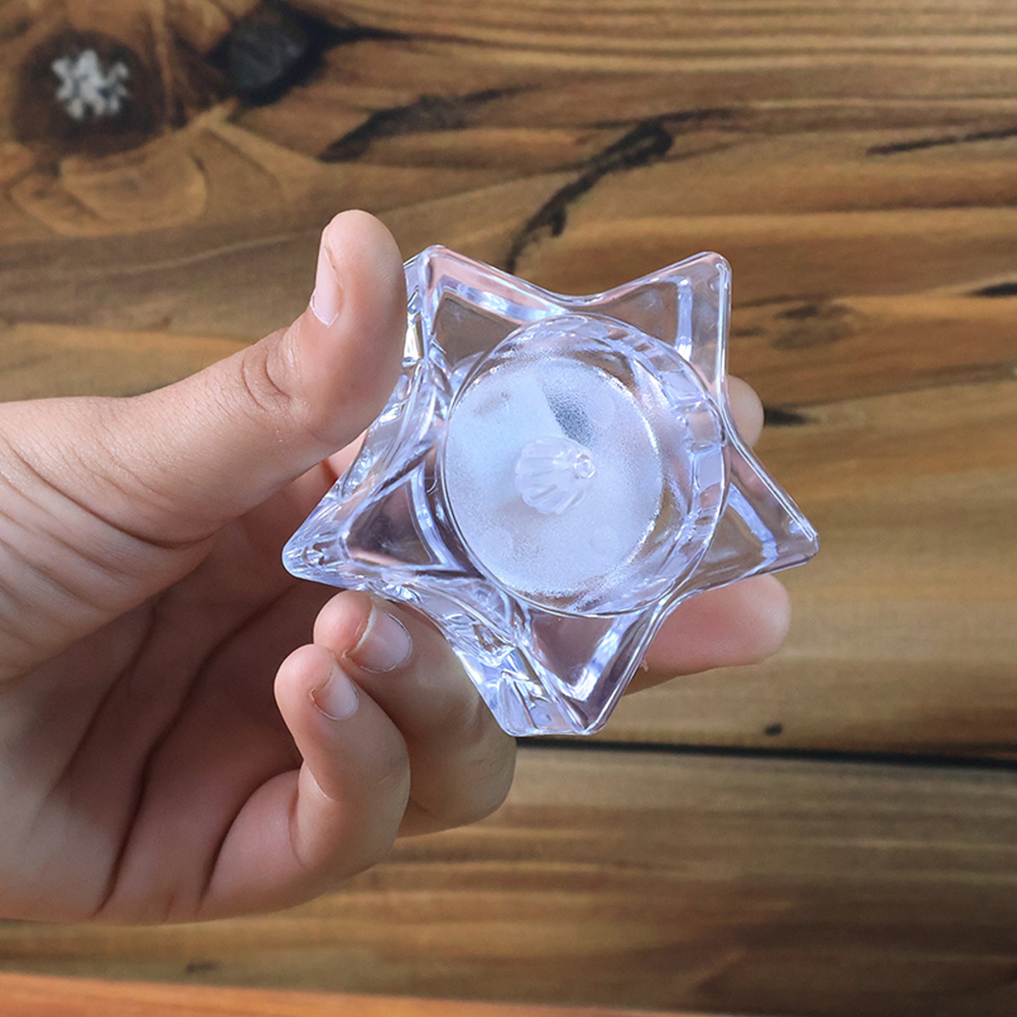 Flameless Star-Shaped Led Candles (4 Pc  Set)