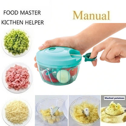 Handy Mini Plastic Vegetable Chopper Cutter Onion Chopper Vegetables For Kitchen Accessories With 3 Blades