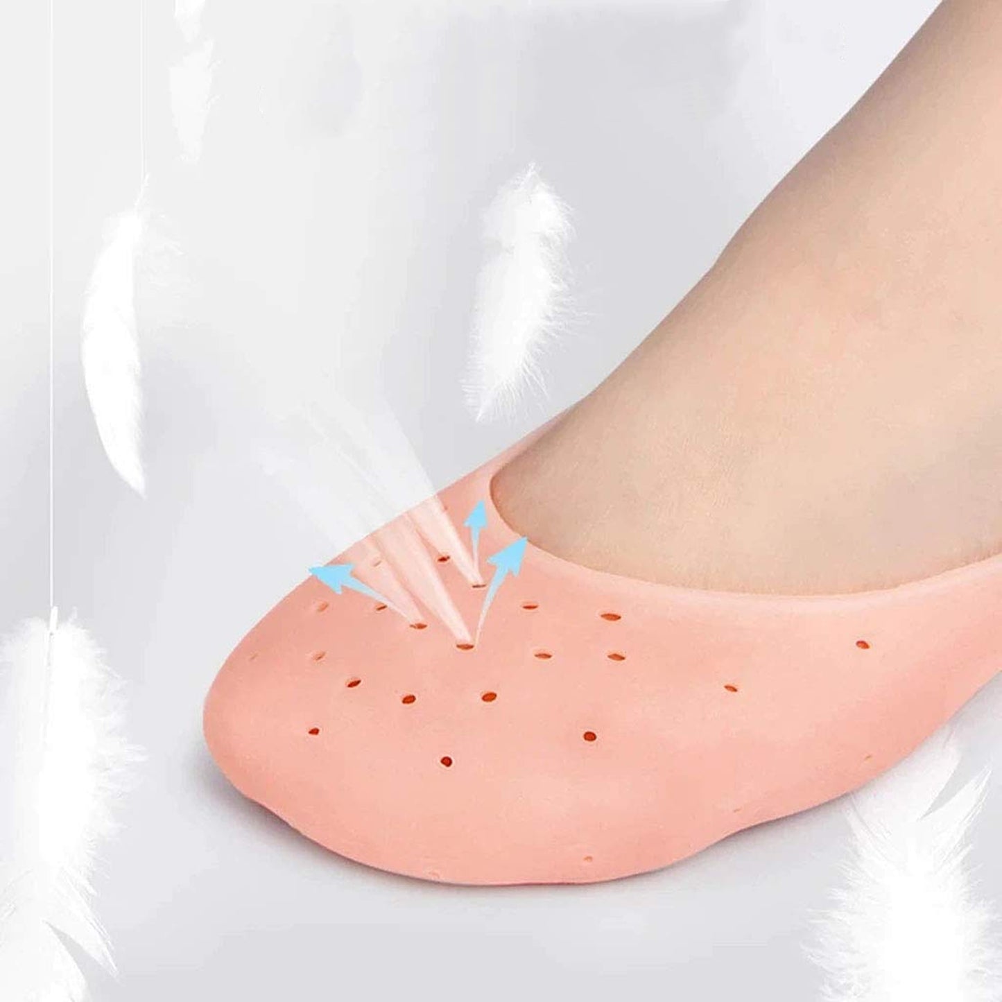 Anti-Crack Full Length Silicone Foot Protector Moisturizing Socks (1 Pair  Mix Size)