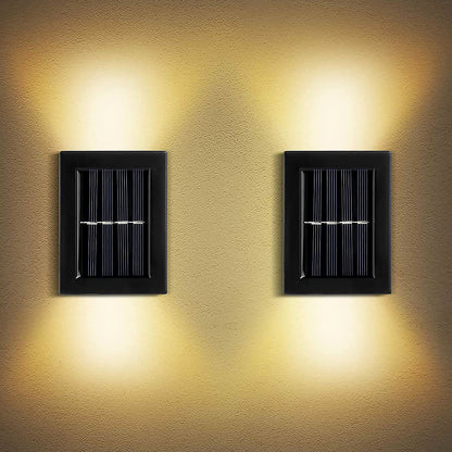 Solar Wall Lights Small Fence Lights Solar Powered Up Down Led Porch Light Garden Lights Outdoor Solar Landscape Lights Waterproof Light (1 Pc)