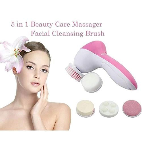 5-In-1 Smoothing Body  Facial Massager (Pink)