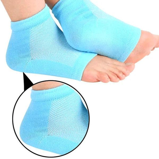 343Heel Pain Relief Silicone Gel Heel Socks (Multicolor)