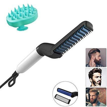 348Mens Beard And Hair Curling Straightener (Modelling Comb)