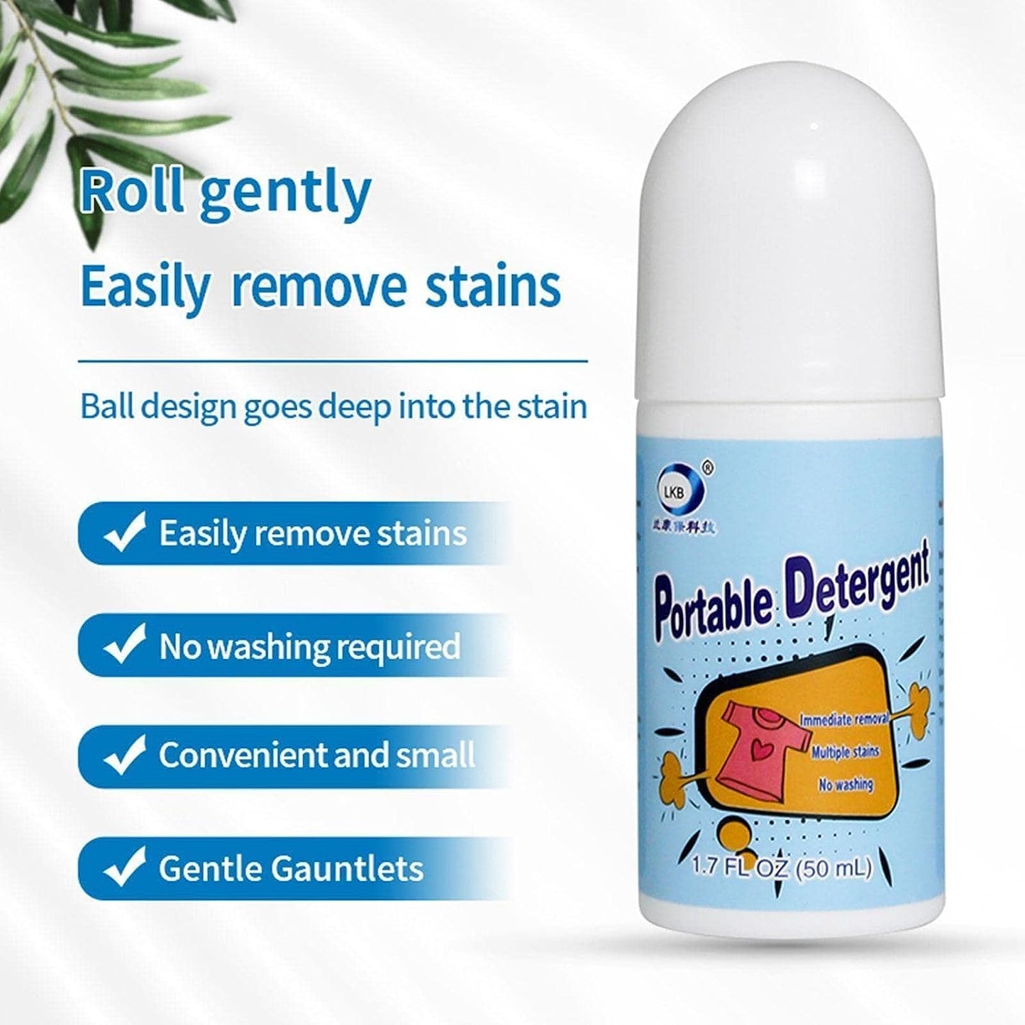 Clothes Stain Remover Bead Design Emergency Stain Rescue Roller-Ball Cleaner For Natural Fabric Removes Oil Almost All Types Of Fabrics