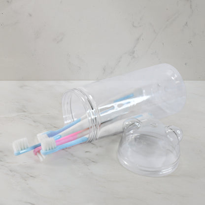 Multipurpose Travel-Friendly Toothbrush Holder With 4 Soft Bristle Toothbrushes
