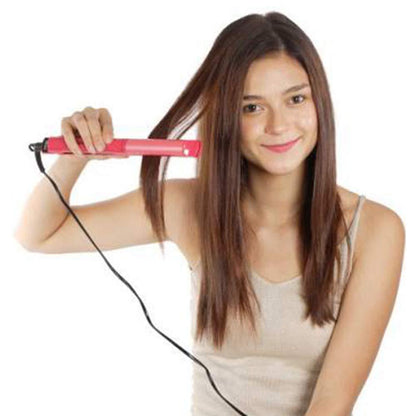 2In 1 Hair Straightener And Curler Machine For Women  Curl  Straight Hair Iron