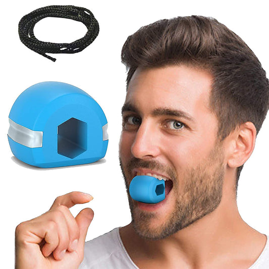 Dark Blue Jaw Exerciser Used To Gain Sharp And Chiselled Jawline Easily And Fast