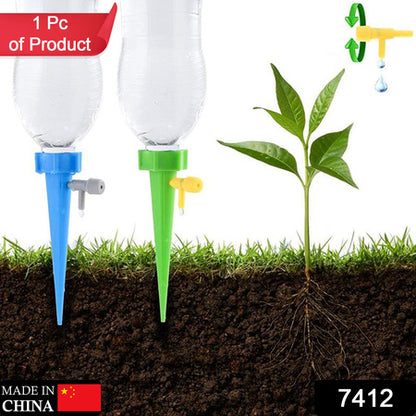 Plant Watering Spikes Self Watering Spikes Water Dripper For Plants Adjustable Plant Watering Devices With Slow Release Control Valve Switch (1Pc)