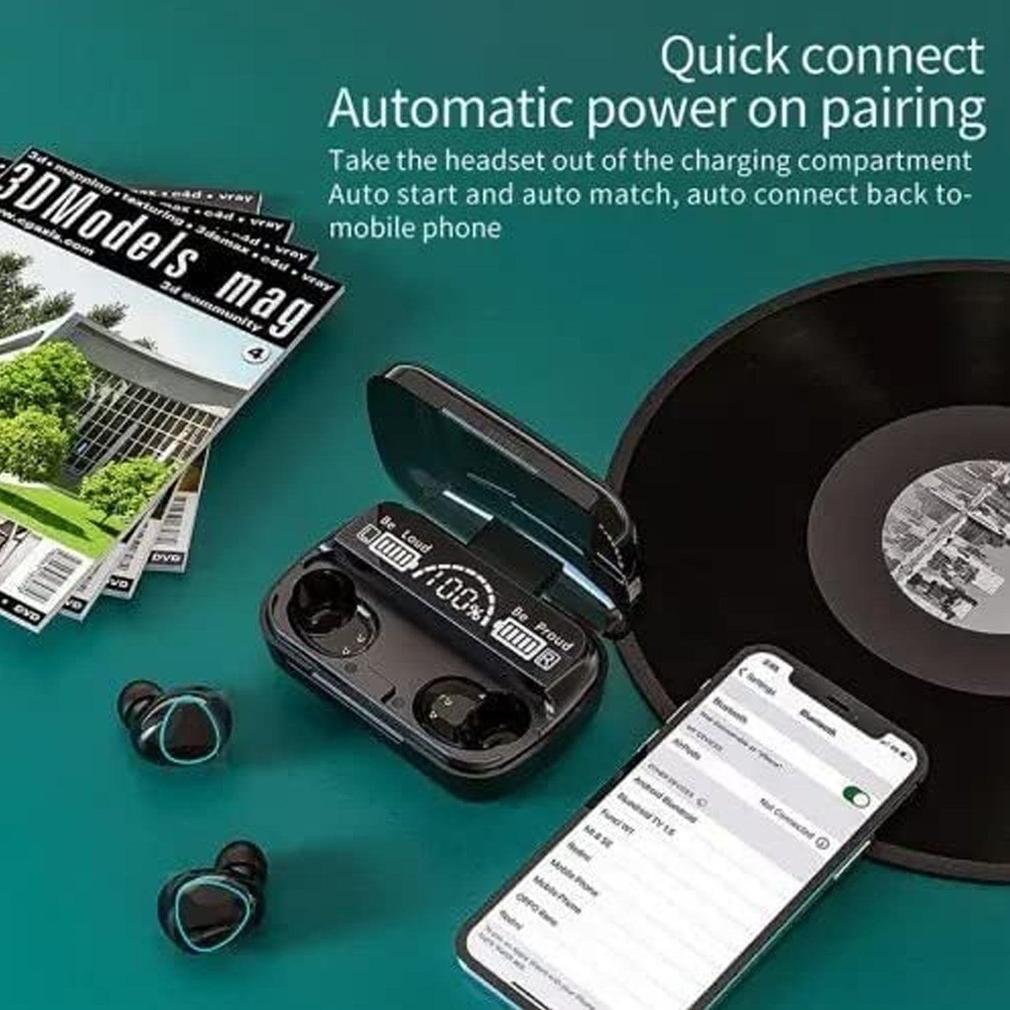 Newest Wireless In Ear Earbuds Bluetooth 5.0 Headphones Mini Stereo Earbuds Sport Headset Bass Sound Built-In Micphone