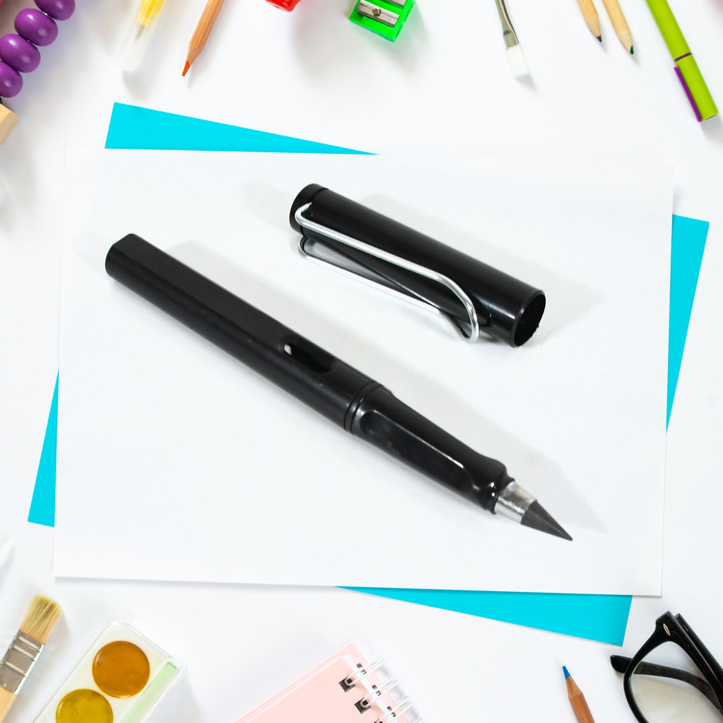 2In1 Everlasting Pencil Replaceable Head With Eraser Inkless Pencils Eternal Infinite Pencil Portable Everlasting Pencil Reusable Erasable Magic Pencils For Kids Painting Stationary