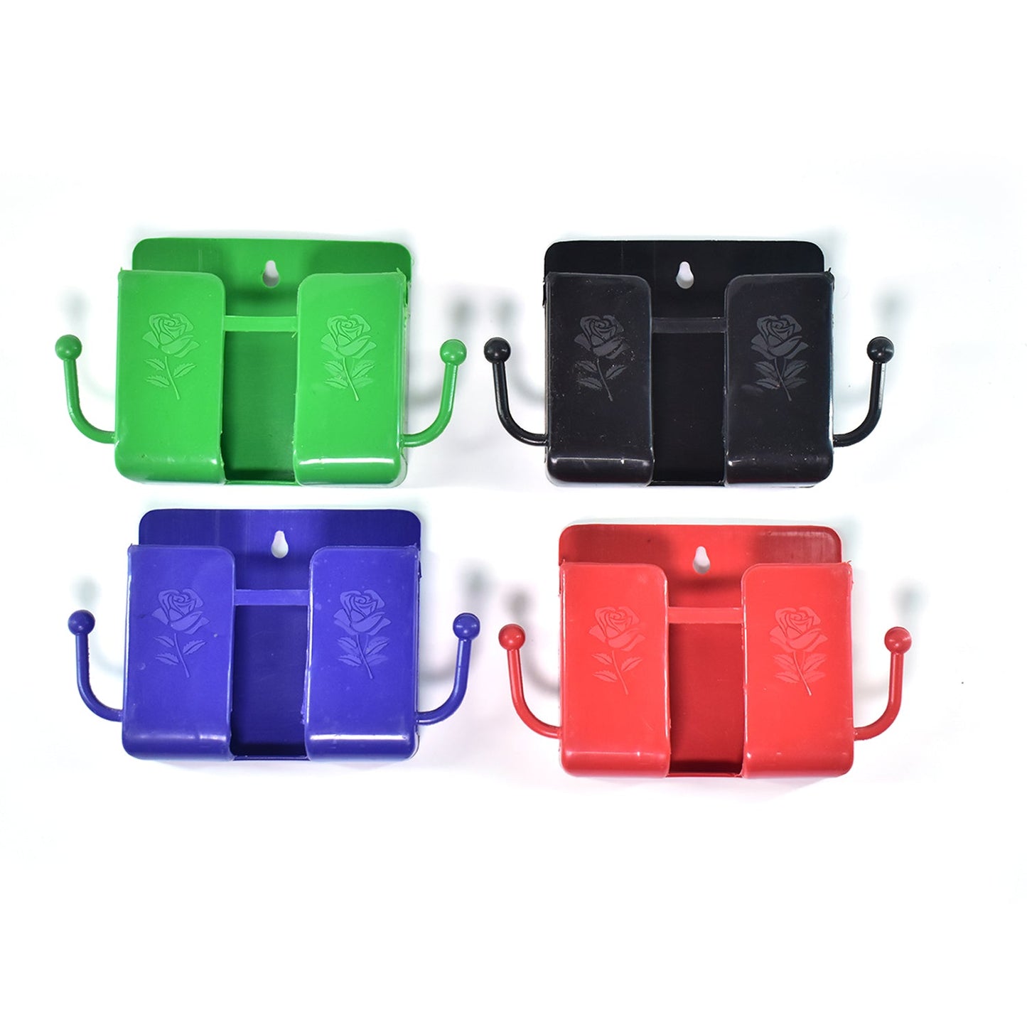 Wall Mounted Storage Boxremote Storage Organizer Case With 2 Side Hanging Hooks.