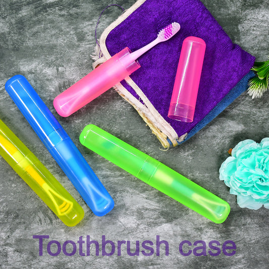 4Pc Plastic Toothbrush Cover Anti Bacterial Toothbrush Container- Tooth Brush Travel Covers Case Holder Cases