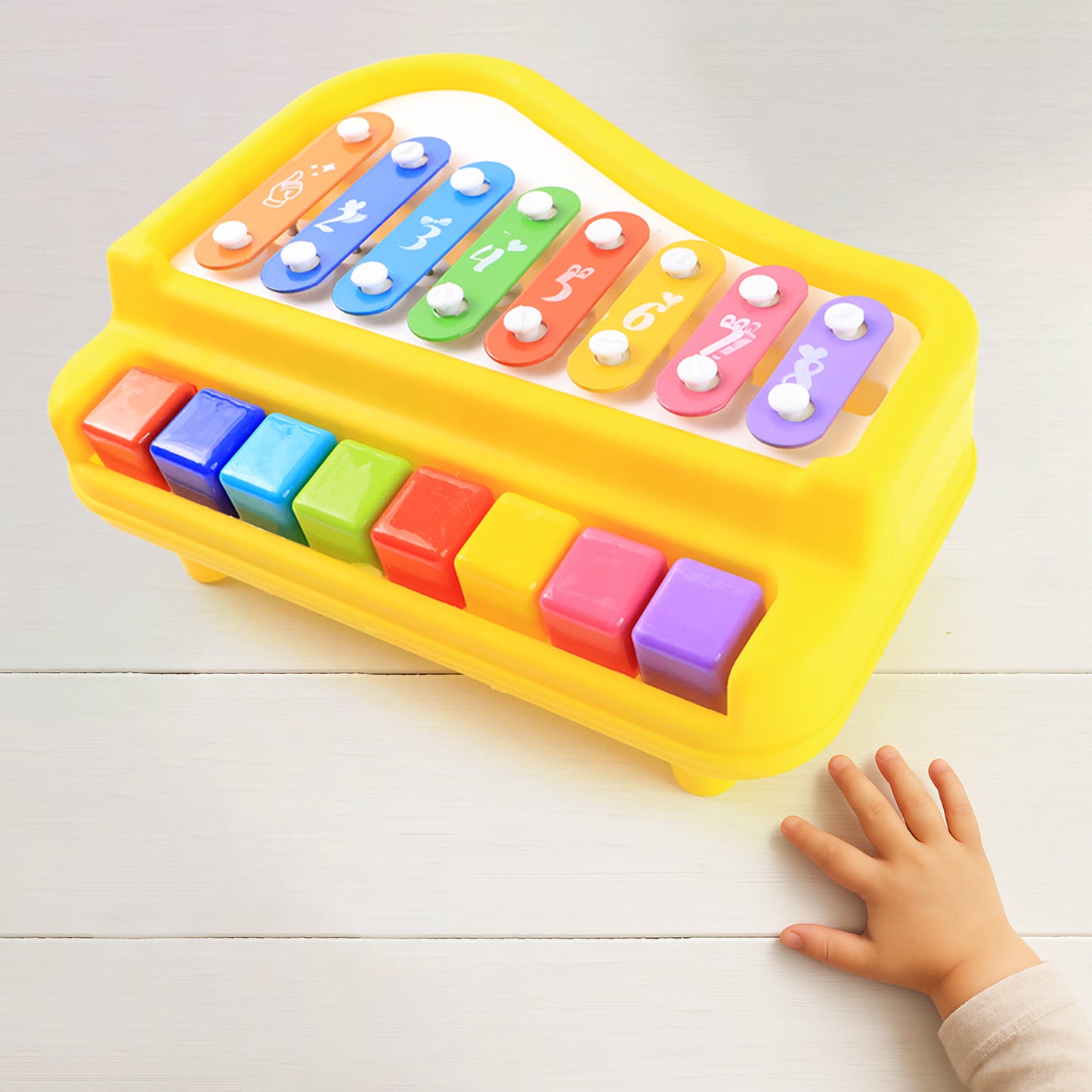 Multi-Function Baby Musical Toy Piano With Xylophone (1 Pc)