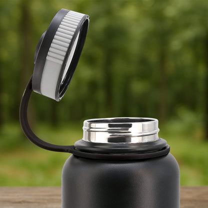 Blackstainless Steel Double Wall Vacuum-Insulated Drink Water Bottle (1000 Ml)