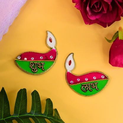 Shubhlabh Diya Shaped Wall Hangings (2 Pc)