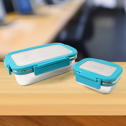 Apexjerry Lunch Box Premium Stainless Steel Food Container (2 Pc  700+200 Ml Approx)