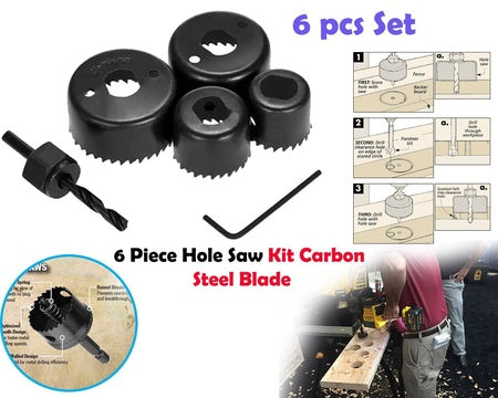 Hole Saw Set Drill Bit Set 32Mm38Mm44Mm54Mm (6 Pcs)