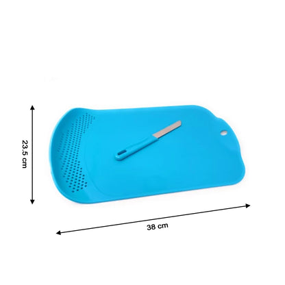 Chop  Drain Vegetables Fruits Chopping Board Sleek Knife