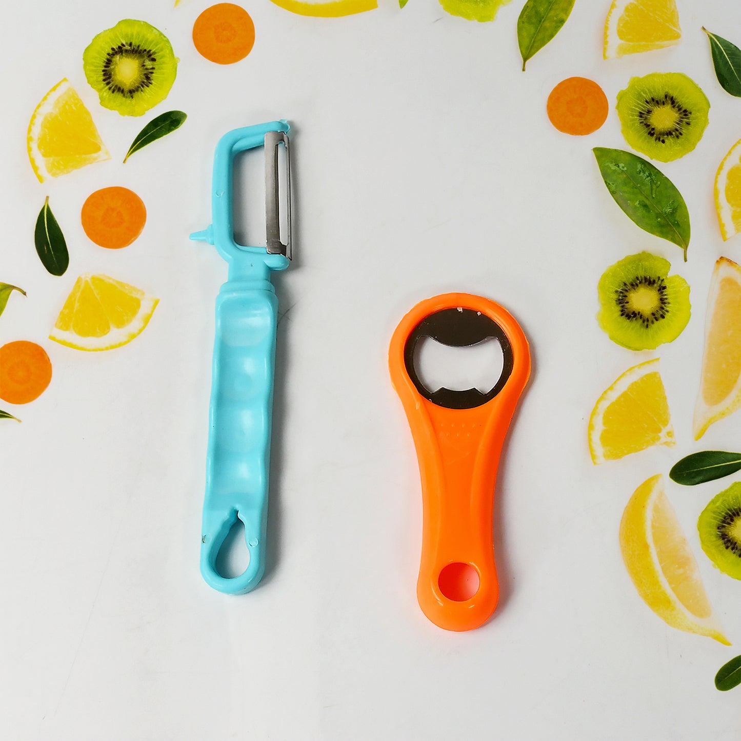 Vegetable Fruit Peelers Slicer  Bottle Opener Kitchen Peeler For Veggie Fruit Potato Carrot Bottle Opener With Plastic Handle Bottle Openers Wine Bottle Opener Cold Drink Bottle Opener (2Pc)