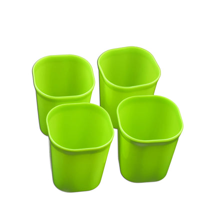 Plastic Drinking Glass Set For Drinking Milk Water Juice (Pack Of 4)