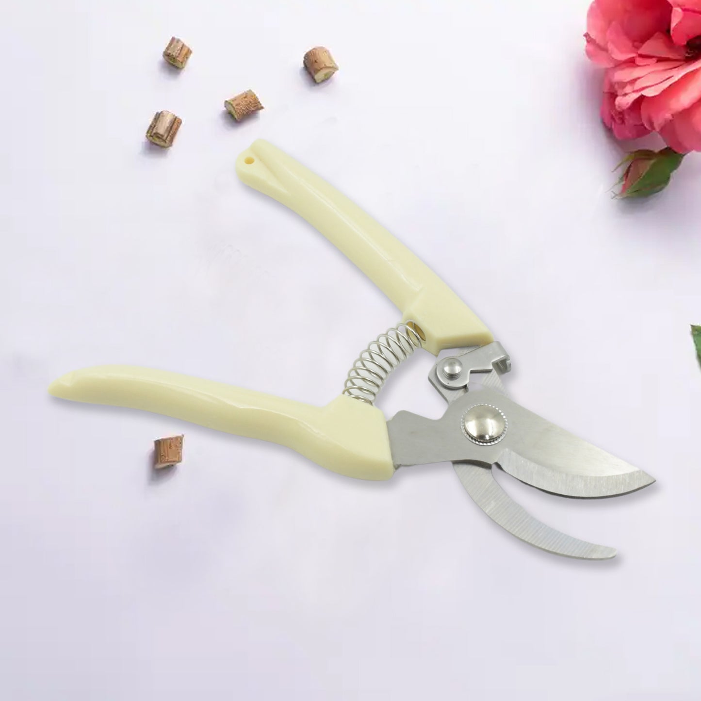 Stainless Steel Pruning Shears With Sharp Blades And Comfortable Handle - Durable Hand Pruner For Comfortable And Easy Cutting Heavy Duty Gardening Cutter Tool Plant Cutter For Home Garden  Wood Bran (1 Pc)