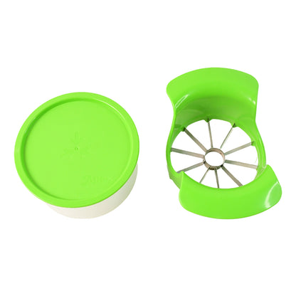 Apexapple Cutter With Container  Unbreakable Abs Body  Stainless Steel Blades