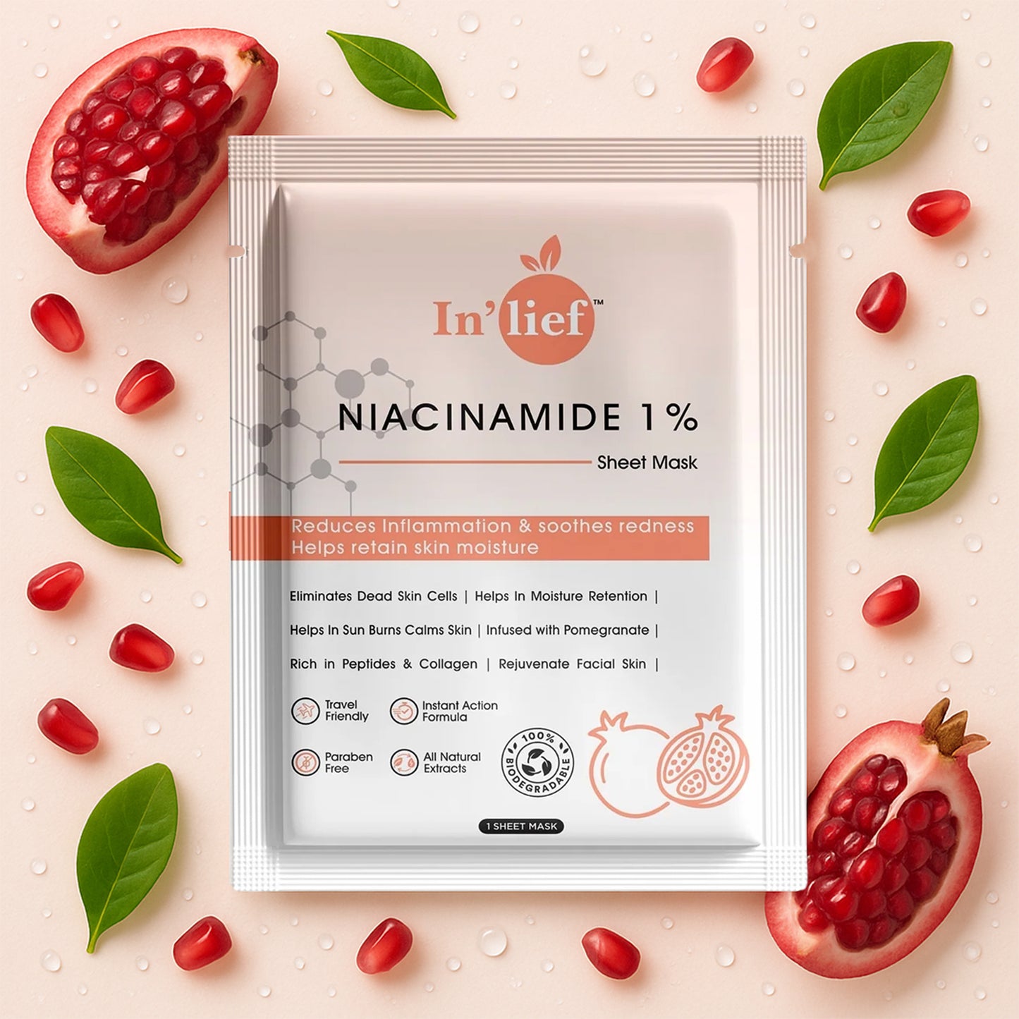 Inlief Niacinamide 1 Hydrating  Calming Facial Sheet Mask (1 Pc)