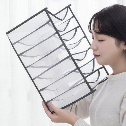 Clothes Organizer +7 Grid Drawer Wardrobe Clothes Organizer Jeans Closet Cabinet Organizers Portable Foldable Storage Containers