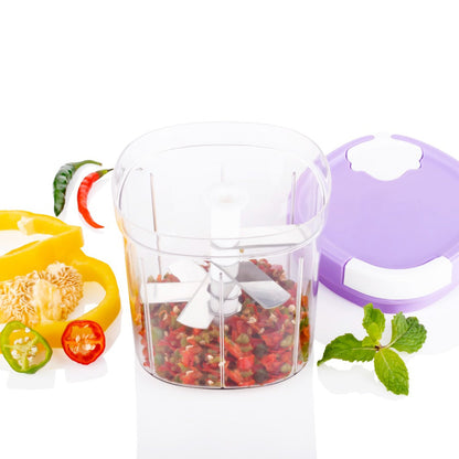 2 In 1 Handy Chopper And Slicer Used Widely For Chopping And Slicing Of Fruits Vegetables Cheese Etc. Including All Kitchen Purposes.