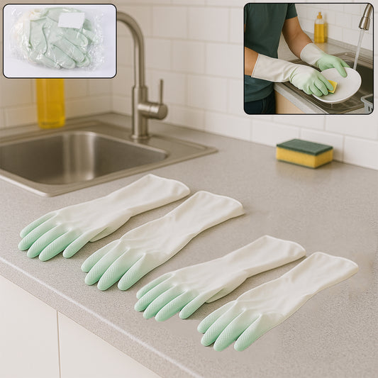 Latexhousehold Gloves (2 Pair  Mix Color)