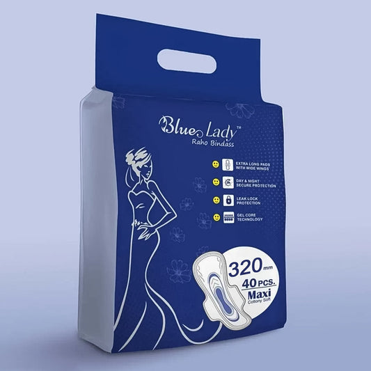 Bluelady Extra Long Pads With Wides Wings Sanitary Pads  320 Mm 40-Pack