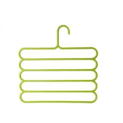 5In 1 Multipurpose Plastic Hanger Assorted (5-Layer)